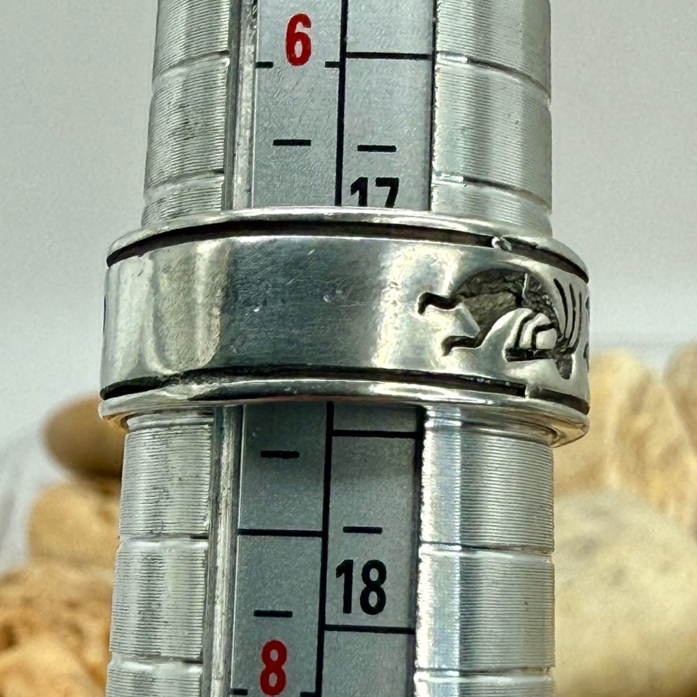 Vintage Shube’s Dakota West Sterling Silver Band Ring Size 7 Southwest Kokopelli - Picture 12 of 17